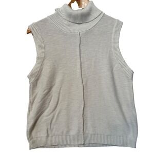 Sanctuary | Women's‎ Light Beige Sleeveless Turtleneck Sweater Vest, Size S